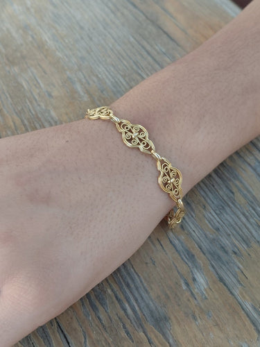 Bracelet Art Nouveau / Art Déco en or jaune 58 Facettes 1793296