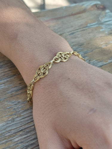 Bracelet Art Nouveau / Art Déco en or jaune 58 Facettes 1793296