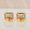Boucles d'oreilles en or jaune 14 ct, tanzanites GFCO et diamants 58 Facettes E0035