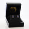 Boucles d'oreilles en or jaune 14 ct, tanzanites GFCO et diamants 58 Facettes E0035