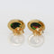 Boucles d'oreilles en or jaune, opales noires et diamants 58 Facettes E0036