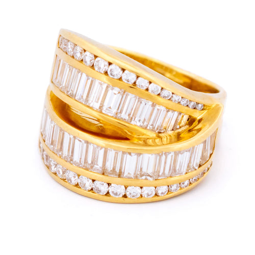 Bague 59.5 Bague crossover vintage en or 18k et diamants 58 Facettes 0D09FEB1FC36485C9247DD25D5494F37