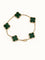 Bracelet Van Cleef & Arpels Vintage Alhambra - Bracelet 5 motifs en or blanc et calcédoine 58 Facettes 2684