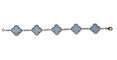 Van Cleef & Arpels Vintage Alhambra - Bracelet 5 motifs en or blanc et calcédoine 58 Facettes 2684