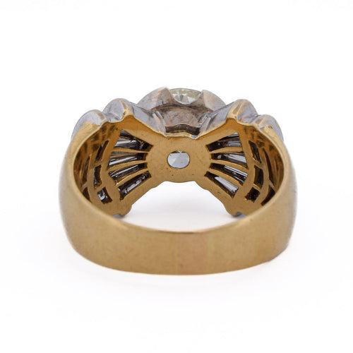 57 Bague vintage en or 18 kt et diamants 58 Facettes AN689 '(05839)
