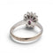 51 Bague en or blanc 18K avec rubis et diamants 58 Facettes E60