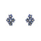 Boucles d'oreilles fleur en or blanc, saphirs et diamants 58 Facettes 39890