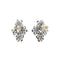 Boucles d'oreilles fleur en or blanc, saphirs et diamants 58 Facettes 39890