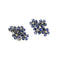Boucles d'oreilles fleur en or blanc, saphirs et diamants 58 Facettes 39890