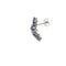 Boucles d'oreilles fleur en or blanc, saphirs et diamants 58 Facettes 39890