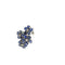 Boucles d'oreilles fleur en or blanc, saphirs et diamants 58 Facettes 39890
