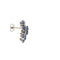 Boucles d'oreilles fleur en or blanc, saphirs et diamants 58 Facettes 39890