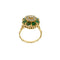 51 Bague fleur en or jaune, diamants et émeraudes 58 Facettes 40085