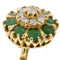 51 Bague fleur en or jaune, diamants et émeraudes 58 Facettes 40085