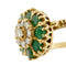 51 Bague fleur en or jaune, diamants et émeraudes 58 Facettes 40085