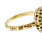 51 Bague fleur en or jaune, diamants et émeraudes 58 Facettes 40085