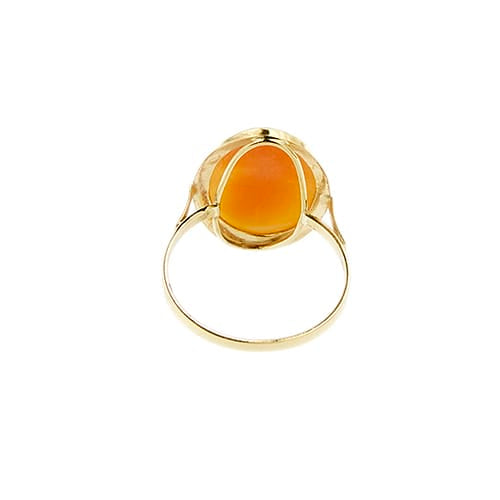 59 Bague camée ovale en or jaune 18 ct 58 Facettes 31723
