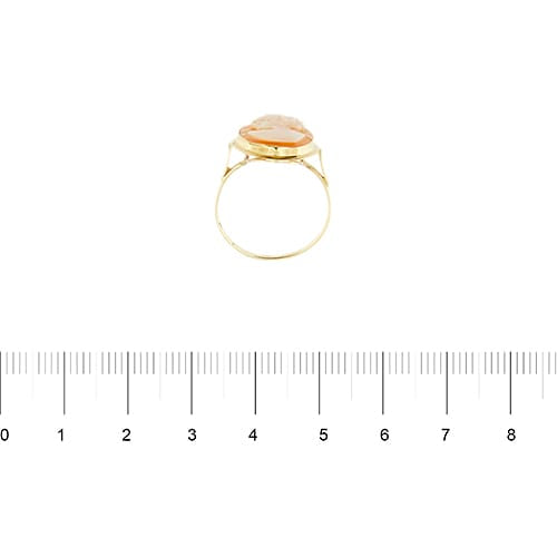 59 Bague camée ovale en or jaune 18 ct 58 Facettes 31723