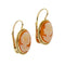 Boucles d'oreilles camée en or jaune 58 Facettes 34892