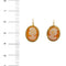 Boucles d'oreilles camée en or jaune 58 Facettes 34892