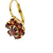 Boucles d'oreilles fleur en or jaune et grenats 58 Facettes 38480