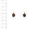Boucles d'oreilles fleur en or jaune et grenats 58 Facettes 38480