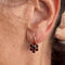 Boucles d'oreilles fleur en or jaune et grenats 58 Facettes 38480
