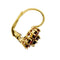 Boucles d'oreilles fleur en or jaune et grenats 58 Facettes 38480