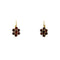 Boucles d'oreilles fleur en or jaune et grenats 58 Facettes 38480