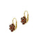 Boucles d'oreilles fleur en or jaune et grenats 58 Facettes 38480