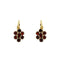 Boucles d'oreilles fleur en or jaune et grenats 58 Facettes 38480