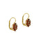 Boucles d'oreilles fleur en or jaune et grenats 58 Facettes 38480