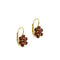 Boucles d'oreilles fleur en or jaune et grenats 58 Facettes 38480