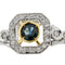 60 Bague Art déco en platine, or jaune, saphir et diamants 58 Facettes 39610
