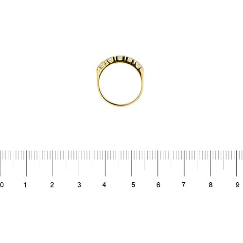 50 Bague rivière en or jaune et diamants 0,80 ct 58 Facettes 32671