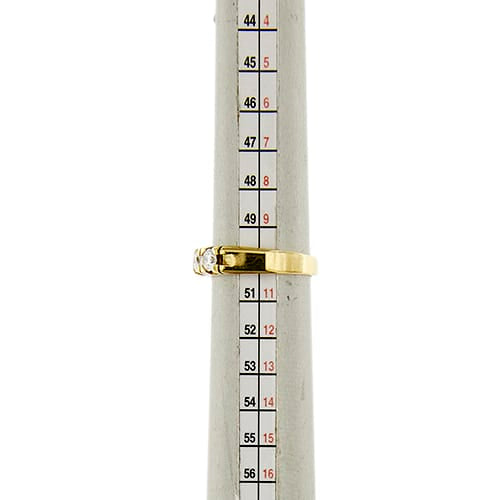 50 Bague rivière en or jaune et diamants 0,80 ct 58 Facettes 32671