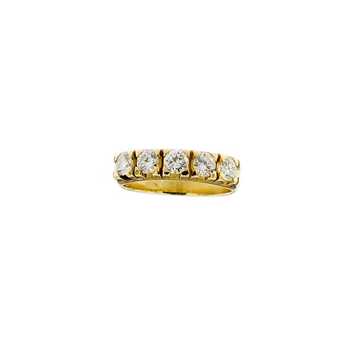 50 Bague rivière en or jaune et diamants 0,80 ct 58 Facettes 32671