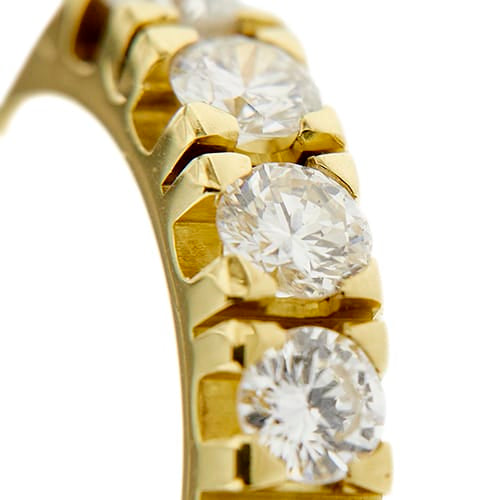 50 Bague rivière en or jaune et diamants 0,80 ct 58 Facettes 32671