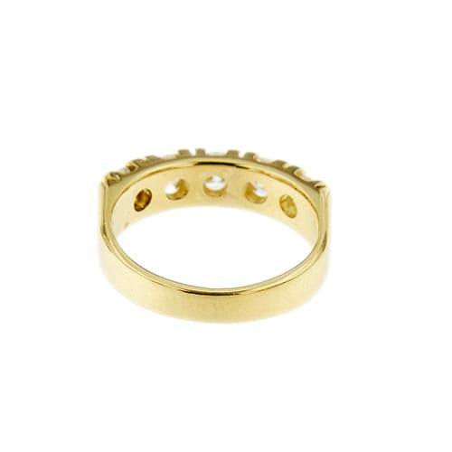 50 Bague rivière en or jaune et diamants 0,80 ct 58 Facettes 32671