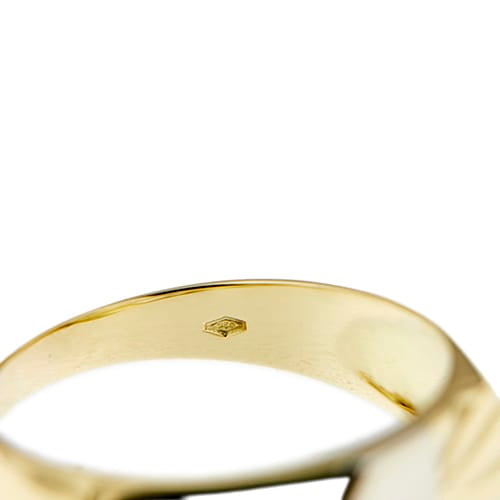 64 Bague homme en or jaune, or blanc et diamant 58 Facettes 39060