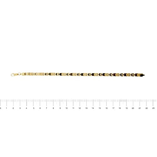 Bracelet double face en or jaune 58 Facettes 38074