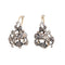Boucles d'oreilles anciennes en or jaune 18K, argent et diamants 58 Facettes E63