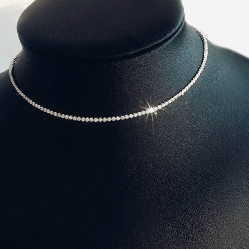 Disco - Collier tennis en or blanc 18K et diamants 58 Facettes GPD1037WG