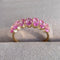 53 One of A Kind Seven Stone - Bague en or 18K et saphirs roses 58 Facettes GBR1342PK