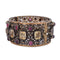 Bracelet ancien en or 18 kt, argent, grenats et béryls 58 Facettes BR95 '(00579)