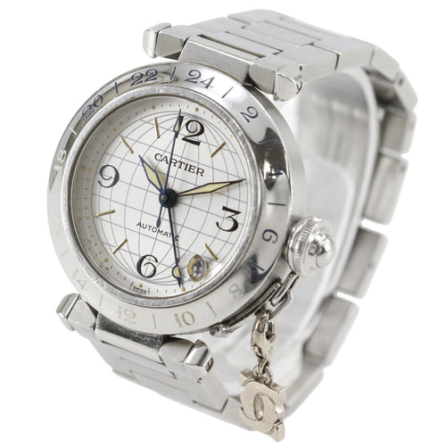 Montre Cartier Pasha C GMT - Montre automatique en acier inoxydable 58 Facettes isxhhsz8qx