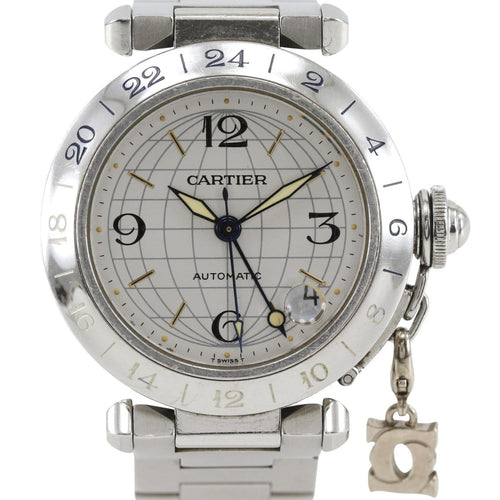 Montre Cartier Pasha C GMT - Montre automatique en acier inoxydable 58 Facettes isxhhsz8qx