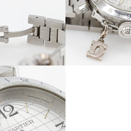 Montre Cartier Pasha C GMT - Montre automatique en acier inoxydable 58 Facettes isxhhsz8qx