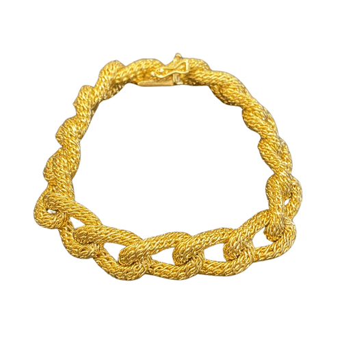 Bracelet à mailles torsadées en or jaune 18 carats 58 Facettes CAE-BR-MTOR-YG