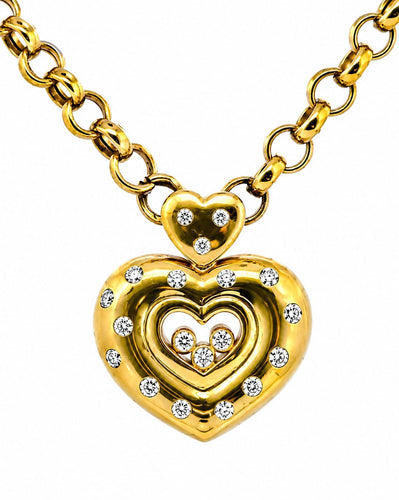 Chopard Happy Heart - Collier en or jaune et diamants 58 Facettes 90926-ac12910
